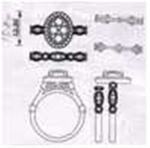 LADIES BRIDAL RING SET 1 CT ROUND DIAMOND 14K WHITE GOLD