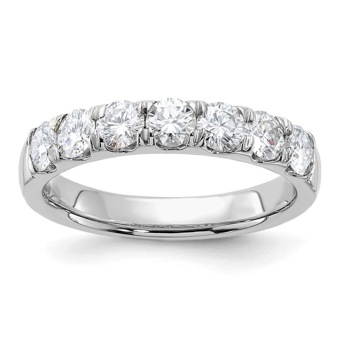 14kw 1ct. 7 Stone G H I True Light Moissanite Band
