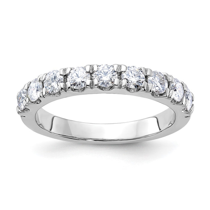 14kw 1/2ct. 9 Stone G H I True Light Moissanite Band