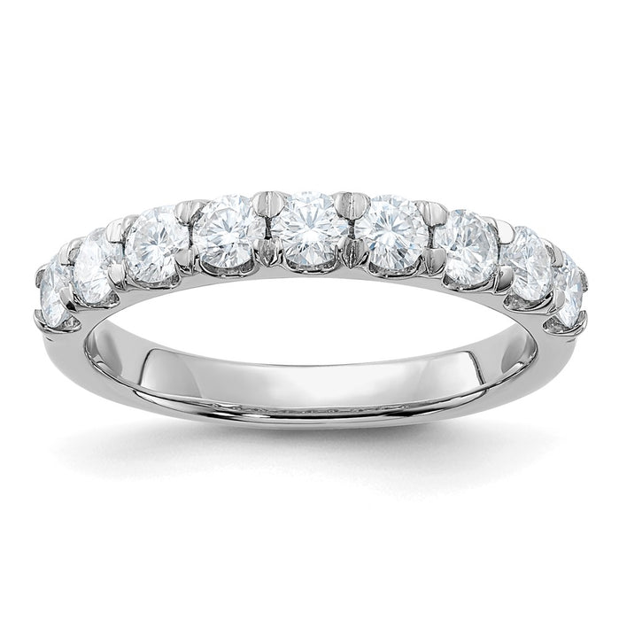 14kw 1ct. 9 Stone D E F Pure Light Moissanite Band