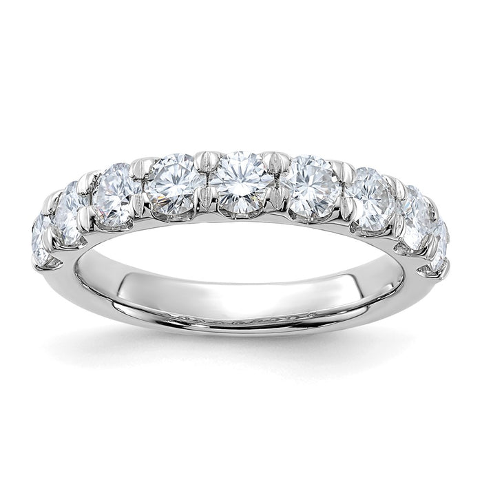 14kw 1.50ct. 9 Stone D E F Pure Light Moissanite Band