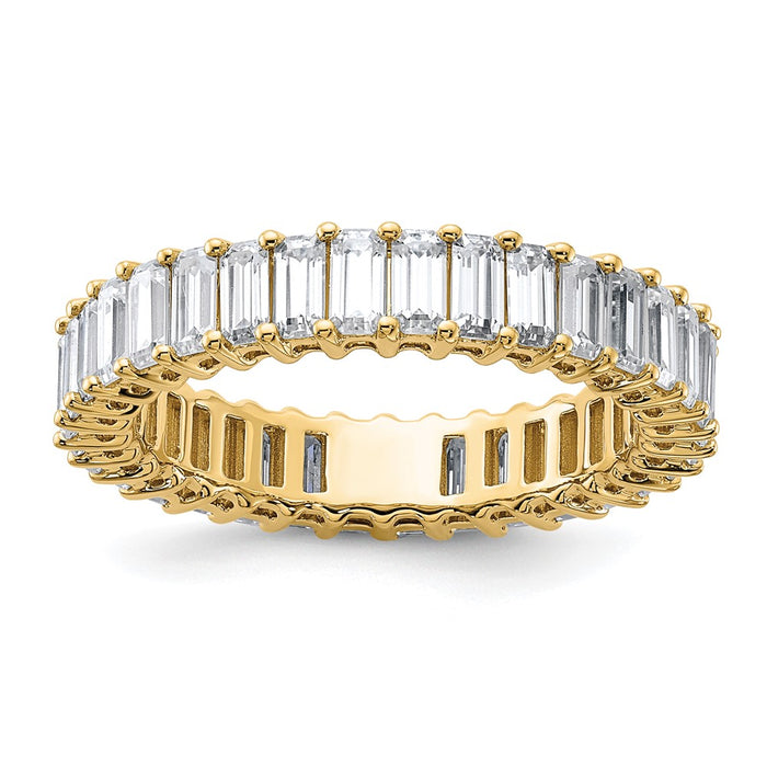 14k Emerald-cut G H I True Light Moissanite Eternity Band