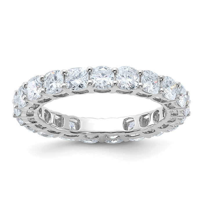 14kw Cushion D E F Pure Light Moissanite Eternity Band