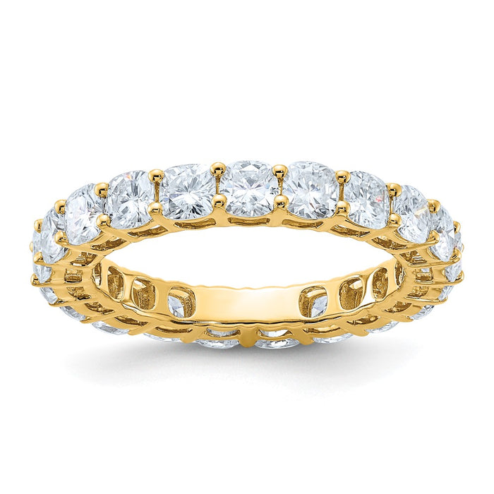 14k Cushion D E F Pure Light Moissanite Eternity Band