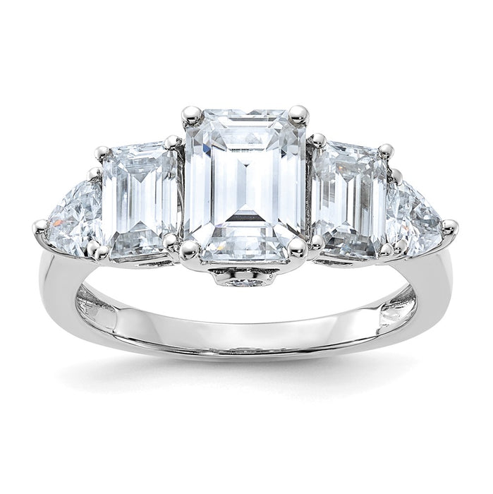14kw 3 3/8ct. D E F Pure Light Moissanite Engagement Ring