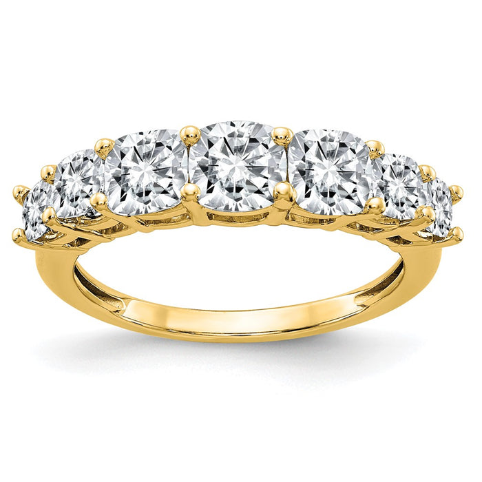 14k 1 7/8ct. 7 Stone G H I True Light Moissanite Band