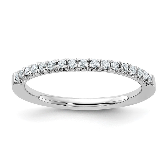 14kw 1/6ct. G H I True Light Round Moissanite Band