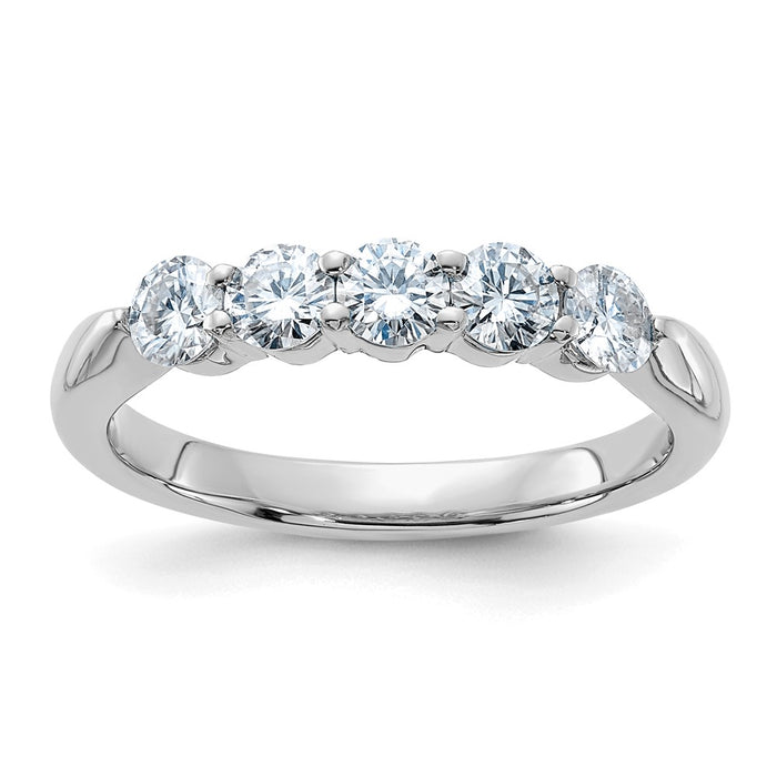 14kw 3/4ct. D E F Pure Light Moissanite Band