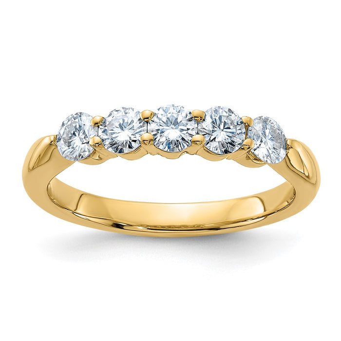 14k 3/4ct. D E F Pure Light Moissanite Band