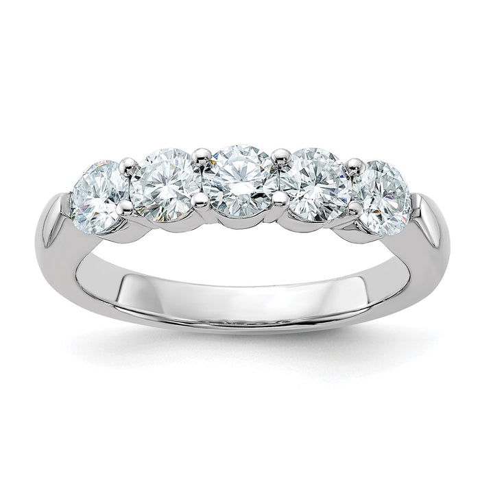 14kw 1 1/6ct. D E F Pure Light Moissanite Band
