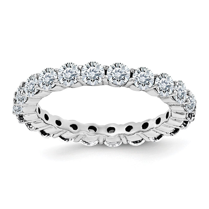 14kw 2 1/3ct. D E F Pure Light Moissanite Eternity Band