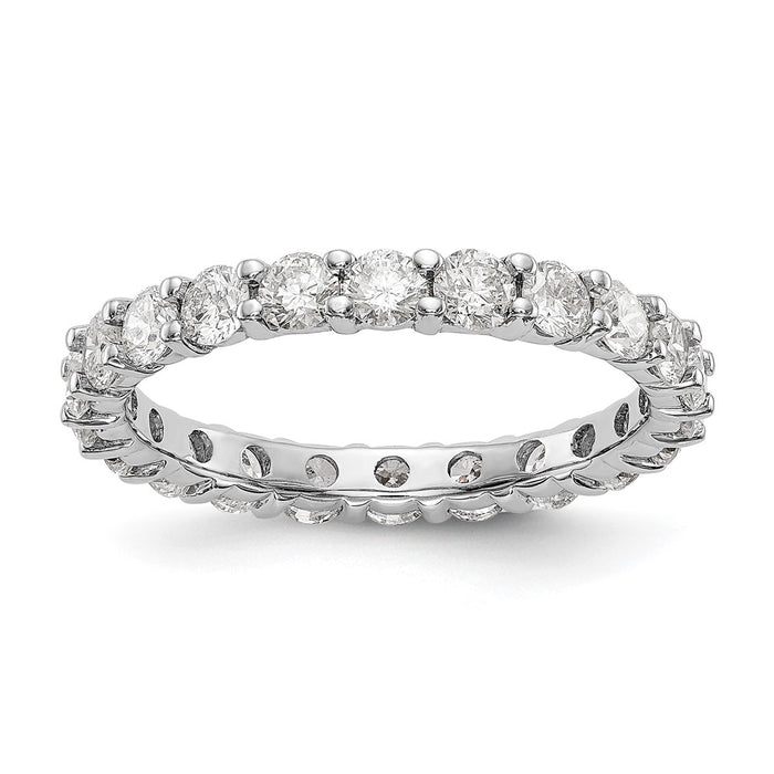 14kw 2 1/3ct. G H I True Light Moissanite Eternity Band