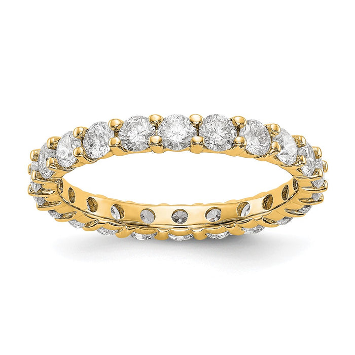 14k 2 1/5ct. D E F Pure Light Moissanite Eternity Band