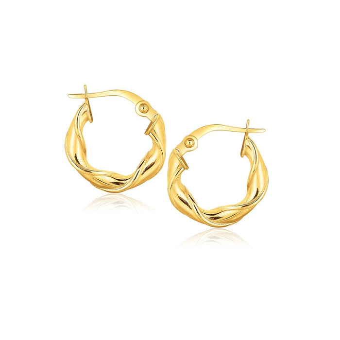 14k Yellow Gold Hoop Earrings (5/8 inch) Earrings Angelucci Jewelry