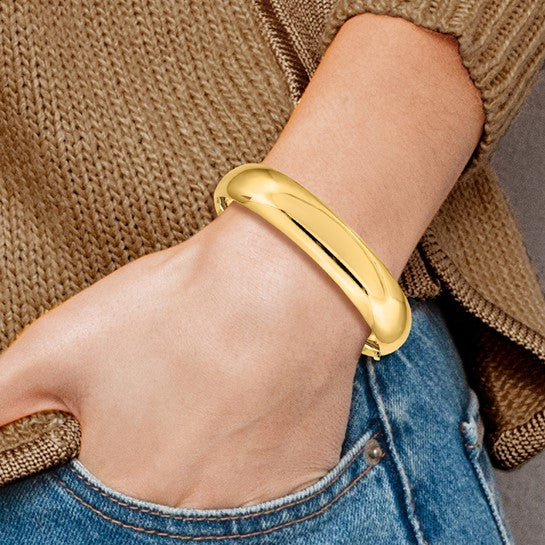 14karat 9/16 Oversize High Polished Hinged Bangle Bracelet