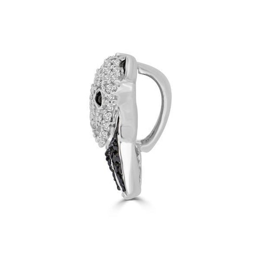 LADIES PENDANT 1/4 CT ROUND DIAMOND SILVER