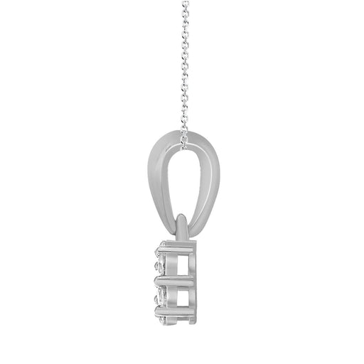 LADIES PENDANT 1/4 CT ROUND DIAMOND 14K WHITE GOLD