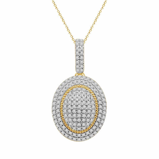 LADIES PENDANT 1/4 CT ROUND DIAMOND 10K YELLOW GOLD