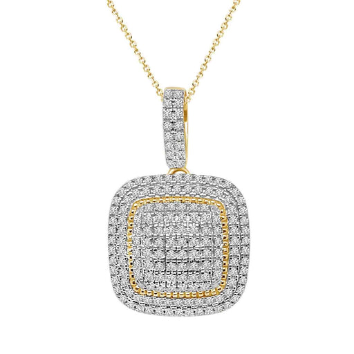 LADIES PENDANT 1/4 CT ROUND DIAMOND 14K YELLOW GOLD