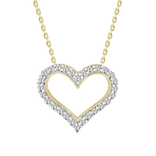 LADIES PENDANT 1/4 CT ROUND DIAMOND 10K YELLOW GOLD