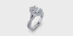 Art Deco Oval Infinity Diamond Engagement Ring-Angelucci-Jewelry