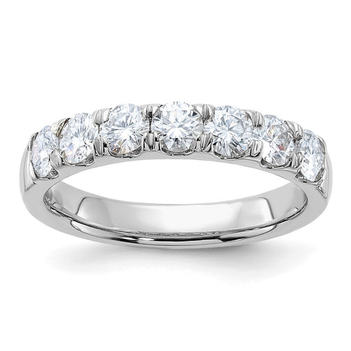 14kw 1ct. 7 Stone D E F Pure Light Moissanite Band