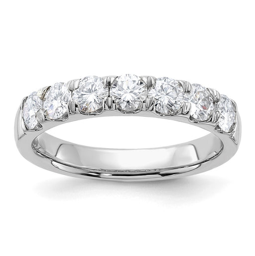14kw 1ct. 7 Stone G H I True Light Moissanite Band