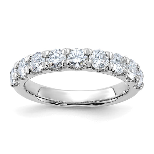 14kw 1.50ct. 9 Stone D E F Pure Light Moissanite Band