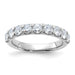 14kw 1.50ct. 9 Stone D E F Pure Light Moissanite Band