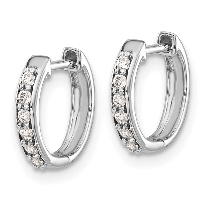 14k Diamond Hinged Hoop Earrings