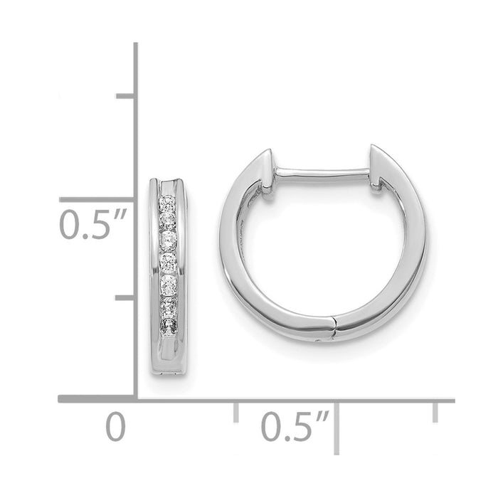 14k Diamond Hinged Hoop Earrings