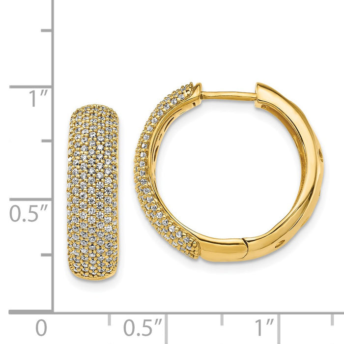14k Diamond Hinged Hoop Earrings