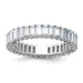 14kw Emerald-cut D E F Pure Light Moissanite Eternity Band