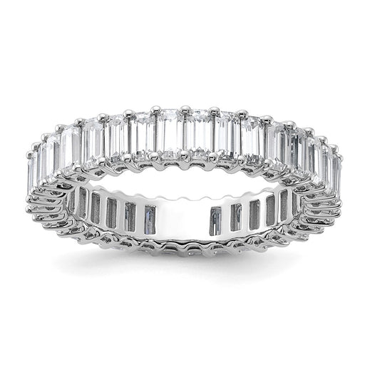 14kw Emerald-cut G H I True Light Moissanite Eternity Band