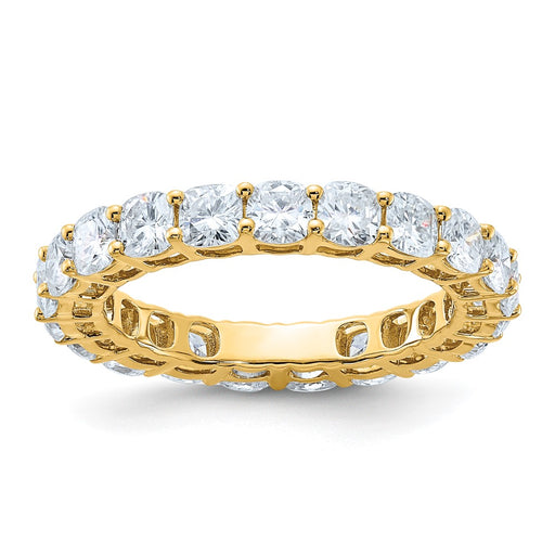 14k Cushion D E F Pure Light Moissanite Eternity Band