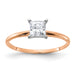14kr 5/8ct. 4.5mm G H I True Light Princess Moissanite Solitaire Ring