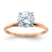14kr 3/4ct. 7.5mm D E F Pure Light Round Moissanite Solitaire Ring
