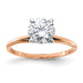 14kr 3/4ct. 7.5mm G H I True Light Round Moissanite Solitaire Ring