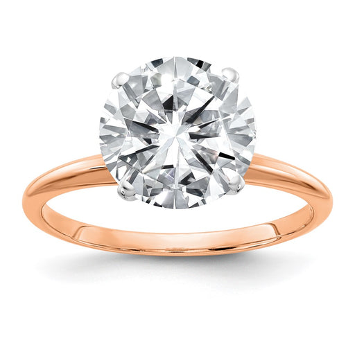 14kr 3ct. 9.5mm G H I True Light Round Moissanite Solitaire Ring