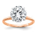 14kr 3ct. 9.5mm G H I True Light Round Moissanite Solitaire Ring
