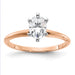 14kr 7/8ct. 7x5mm G H I True Light Oval Moissanite Solitaire Ring