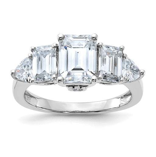 14kw 3 3/8ct. D E F Pure Light Moissanite Engagement Ring