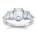 14kw 3 3/8ct. D E F Pure Light Moissanite Engagement Ring