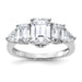 14kw 3 3/8ct. G H I True Light Moissanite Engagement Ring