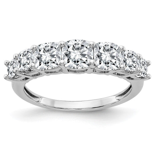 14kw 1 7/8ct. 7 Stone G H I True Light Moissanite Band