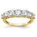 14k 1 7/8ct. 7 Stone D E F Pure Light Moissanite Band