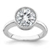 14kw 2 3/4ct. G H I True Light Round Bezel Moissanite Solitaire Ring
