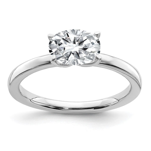 14kw 1 1/2ct. G H I True Light East West Oval Moissanite Solitaire Ring