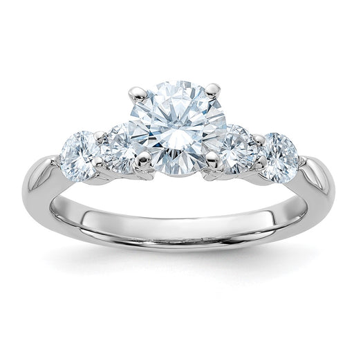 14kw 2 5/8ct. D E F Pure Light Moissanite Engagement Ring