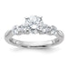 14kw 1 5/8ct. G H I True Light Moissanite Engagement Ring